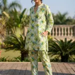 Printed Tropical Co-Ord Set - Green