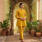 Pintex Co-ord Set - Mustard Yellow