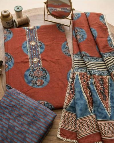 Printed Cotton Suit